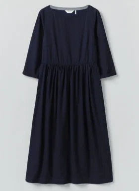 Robe Freya en sergé indigo