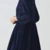 Robe Freya en sergé indigo