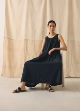 Robe légère en coton seersucker