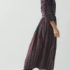Robe portefeuille en coton rayé Pantry