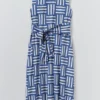 Robe à rayures patchwork imprimée au bloc