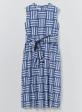 Robe à rayures patchwork imprimée au bloc