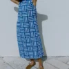 Robe à rayures patchwork imprimée au bloc