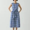 Robe à rayures patchwork imprimée au bloc