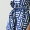 Robe à rayures patchwork imprimée au bloc