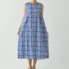 Robe à rayures patchwork imprimée au bloc