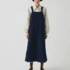 Robe salopette en denim à poches plaquées