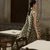 Robe sans manches à carreaux imprimés au bloc