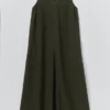 Robe sans manches en lin teint en pièce