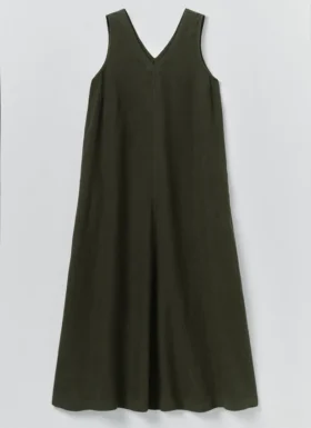 Robe sans manches en lin teint en pièce