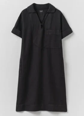 Robe smockée en coton et lin