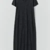Robe t-shirt en lin et coton tricoté
