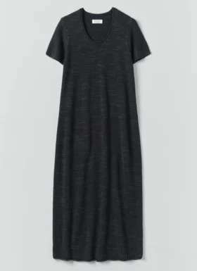 Robe t-shirt en lin et coton tricoté
