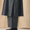 Robe-tablier en sergé de lin et coton