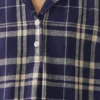 Robe trapèze en lin et coton à carreaux