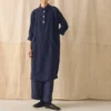 Robe tunique en lin teint en pièce