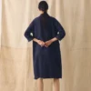 Robe tunique en lin teint en pièce