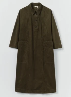 Robe tunique en velours côtelé biologique