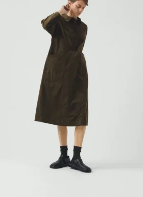 Robe tunique en velours côtelé biologique