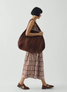 Sac en lin teint en pièce