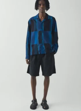 Shorts en popeline de coton à double pli