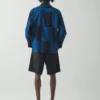 Shorts en popeline de coton à double pli