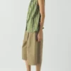 Shorts en sergé de coton plissé