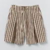 Shorts à rayures sorbet imprimé au bloc