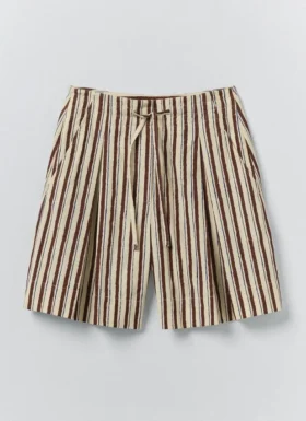 Shorts à rayures sorbet imprimé au bloc