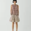 Shorts à rayures sorbet imprimé au bloc