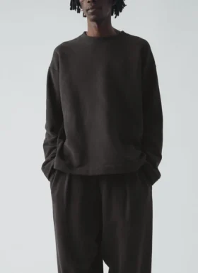 Sweat-shirt en jersey bouclé