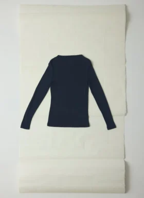 T-shirt Aster à col montant en laine et lyocell