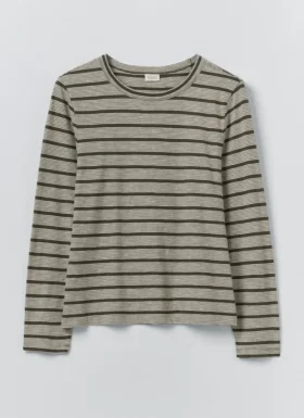 T-shirt à col rond rayé