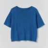 T-shirt en coton et lin tricoté
