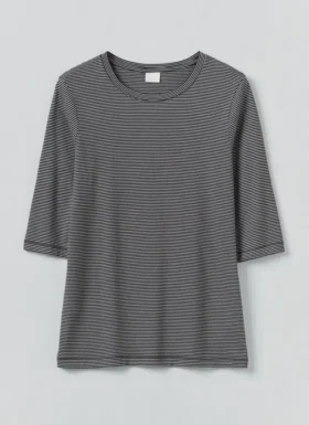 T-shirt en coton à rayures à manches courtes