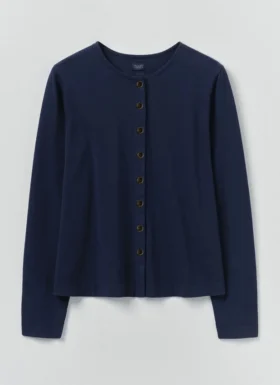 T-shirt en jersey de coton à boutons