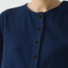 T-shirt en jersey de coton à boutons