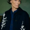 Veste à appliqués vert pois