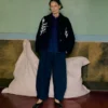 Veste à appliqués vert pois