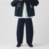 Veste à appliqués vert pois