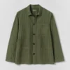 Veste Arlo en coton et lin rayé surteint