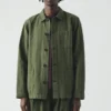 Veste Arlo en coton et lin rayé surteint