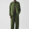 Veste Arlo en coton et lin rayé surteint