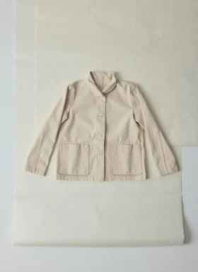Veste de travail en denim écru Hal