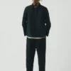 Veste de travail Hal en coton et lin à micro-motif pied-de-poule