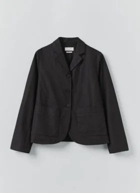 Veste en coton et laine à chevrons