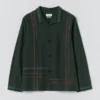 Veste en coton à rayures brodées à la main