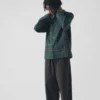 Veste en coton à rayures brodées à la main