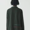 Veste en coton à rayures brodées à la main