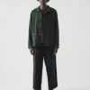 Veste en coton à rayures brodées à la main